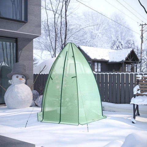 Rootz Growhouse - Plant House - Greenhouse - Winter Protection - 130 GSM PE - 160x180x160cm - Transparent, Green