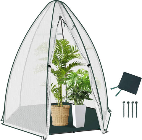 Rootz Growhouse - Plant House - Greenhouse - Winter Protection - Tear-Resistant - 160x180x160 cm White