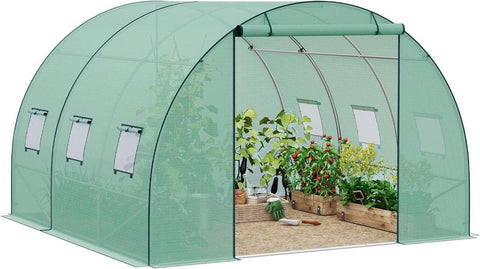 Rootz Greenhouse - Winter-Proof Garden Shelter - Plant Protection Tent - UV & Frost Resistant - 300x300x200cm Steel Frame