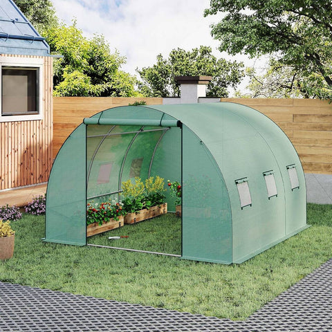 Rootz Greenhouse - Winter-Proof Garden Shelter - Plant Protection Tent - UV & Frost Resistant - 300x300x200cm Steel Frame