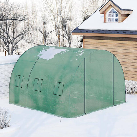 Rootz Greenhouse - Winter-Proof Garden Shelter - Plant Protection Tent - UV & Frost Resistant - 300x300x200cm Steel Frame
