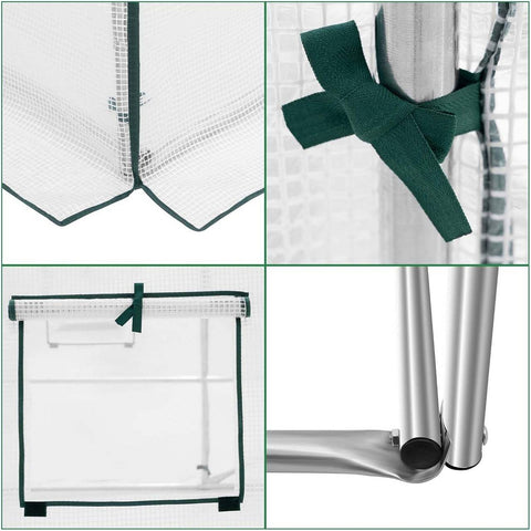 Rootz Growhouse - Greenhouse - Winter Shelter - Weather Protection - Steel Frame - 300x300x200 cm - White
