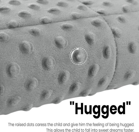 Rootz Children's Weighted Blanket - Therapy Blanket - Calming Cover - Promotes Deep Sleep - Grey - 90x120cm, 1.4kg