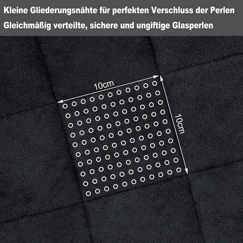 Rootz Weighted Blanket - Heavy Flannel Blanket - Sherpa Therapy Blanket - Stress Relief - 150x200cm 11kg Grey, White