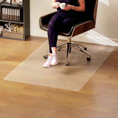 Rootz Non-Slip Floor Protection Mat - Chair Floor Protector - Transparent Office Mat - Noise Reduction - 100cm x 150cm x 1.5mm
