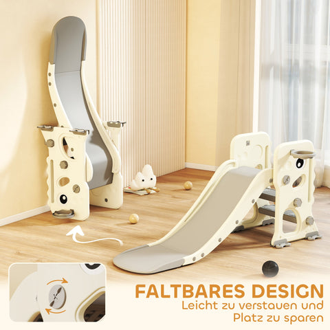 Rootz 3-in-1 Children's Slide - Kids Climbing Frame - Indoor Playset - Space-Saving Design - 132cm x 31cm Slide