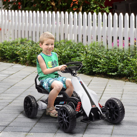 Rootz Electric Go-Kart for Children - Kids Go-Kart - White Electric Kart - Enhances Outdoor Fun - 100cm x 58.5cm