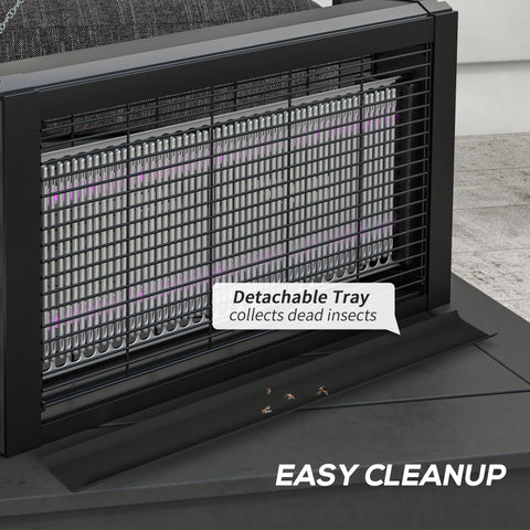 Rootz Insect Killer LED Lamp - Mosquito & Fly Catcher - Bug Zapper - 60㎡ Coverage - 49L x 6W x 25H cm - Chemical-Free Solution