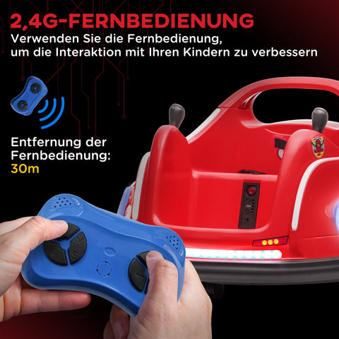 Rootz Kids Bumper Car - Electric Ride-On - Children’s Car - 360° Rotation Fun - 73cm x 73cm x 44cm