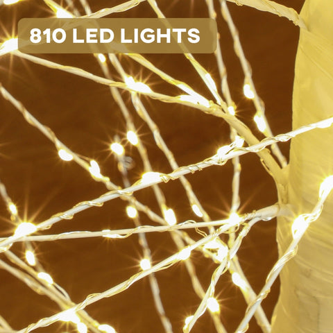 Rootz Artificial Light Tree - LED Tree - Decorative Tree - Lifelike Bark - Warm White LEDs - Flexible Branches - Indoor Outdoor - 180cm x 26cm x 26cm