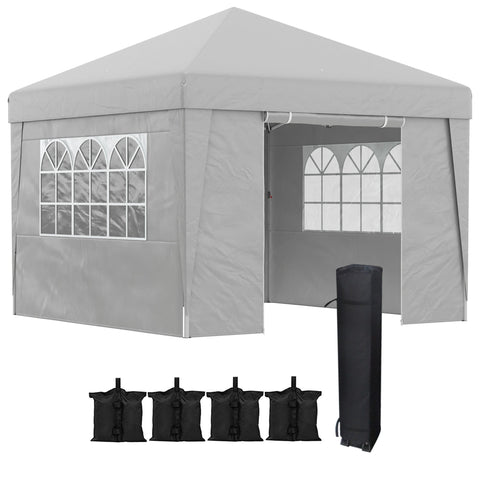 Rootz Foldable Garden Pavilion - Party Tent - Event Canopy - UV Protection 30+ - 298cm x 298cm x 288cm - Includes Transport Bag
