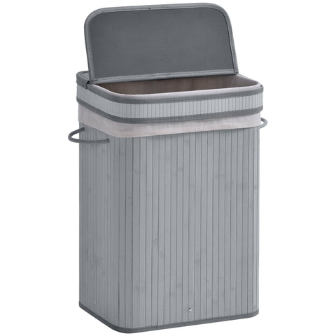 Rootz Laundry Basket - Washing Collector - Laundry Box - Water-Repellent - 70L, 40 x 30 x 60 cm, Grey