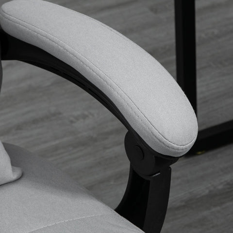 Rootz Massage Office Chair - Heat Function - Adjustable Backrest - Ergonomic Design - Microfiber - 66cm x 67cm x 118cm