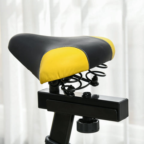 Rootz Home Trainer - Exercise Bike - Fitness Bike - Customizable Resistance - 118cm x 50cm x 105-115cm - Yellow