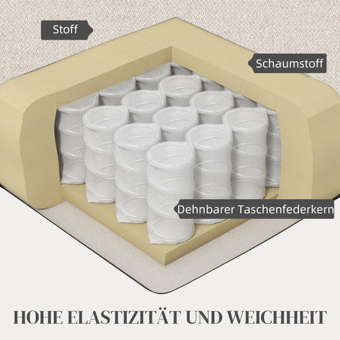Rootz Upholstery Armchair - Linen Look Chair - Wooden Frame Chair - Comfortable Seating - 71cm x 87cm