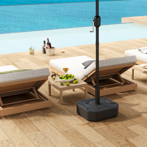Rootz Parasol Stand - Umbrella Holder - Fillable Base - Reliable Stability - 45cm x 45cm x 25cm