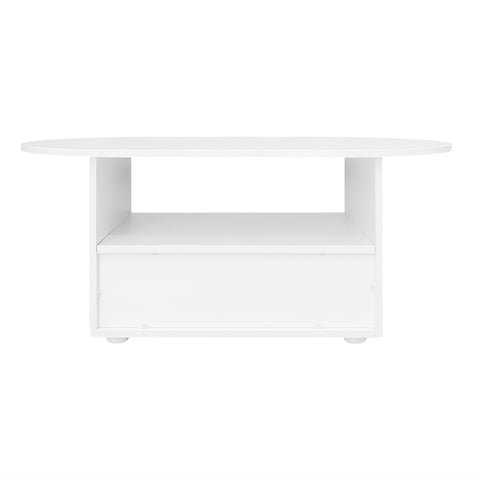 Rootz Cloud-Shaped Coffee Table - Living Room Centerpiece - Stylish Furniture - Push-to-Open Drawer - 100cm x 60cm x 39.2cm