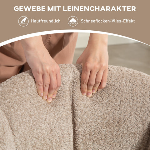 Rootz Armchair - Upholstered Chair - Rotatable Seat - Cozy Comfort - Supports Up to 120 kg - 58.5cm x 78.5cm -Brown