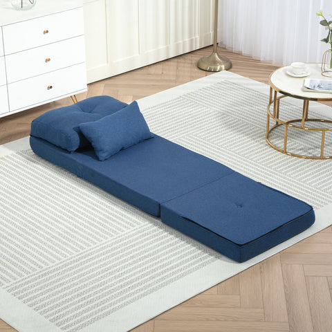 Rootz Floor Sofa Sleeping Armchair - Convertible Chair - Multifunctional Furniture - Adjustable Backrest - 220l x 60b x 15h cm