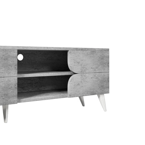 Rootz TV Cabinet with Open Compartments - Media Console - Entertainment Unit - Cable Management - 160cm x 40cm x 51cm