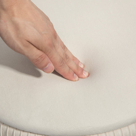 Rootz 2 in 1 Storage Stool - Footrest - Side Table - Space-saving, 13.5L Storage, Velvet Fabric, Ø40 x 48H cm