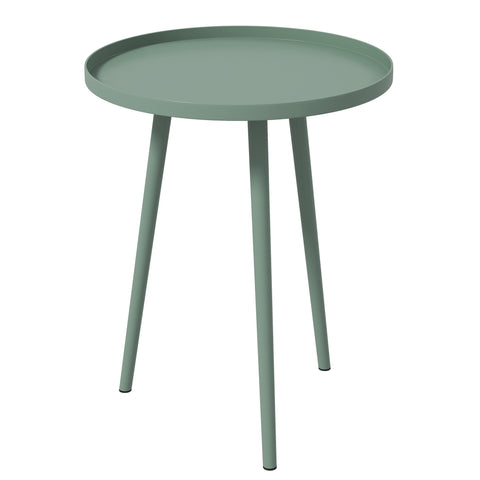 Rootz Steel Side Table - Coffee Table - Garden Table - Weatherproof & Durable - 40 x 40 x 50 cm - Green