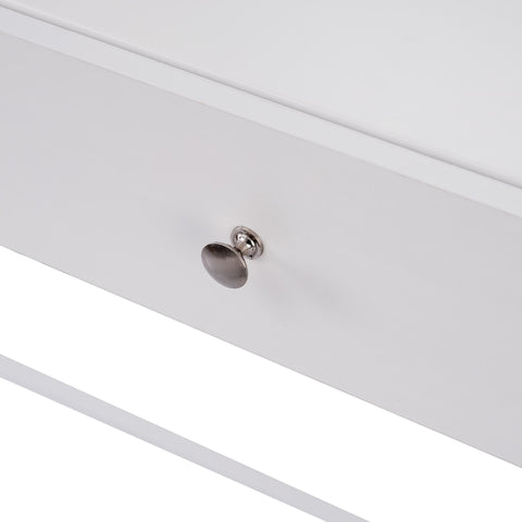 Rootz Dressing Table with Mirror - Vanity Table - Makeup Desk - Large Storage - 95cm x 40cm x 93-138cm