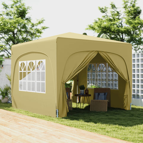 Rootz 3x3m Pop-Up Garden Tent - Outdoor Gazebo - Party Tent - UPF50+ Protection - 300cm x 300cm x 273cm