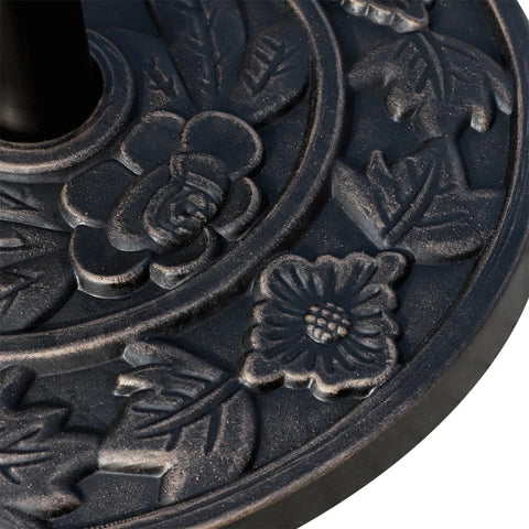 Rootz Parasol Stand - Umbrella Stand - Sunshade Marble Stand - Half Round Resin + Stainless Steel - Bronze - 50 x 31 x 32 cm