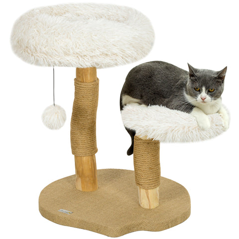 Rootz 24" Cat Tree - Cat Tower - Scratching Post - Soft Washable Bed - 50cm x 47cm x 61.5cm For Cats Up to 5kg
