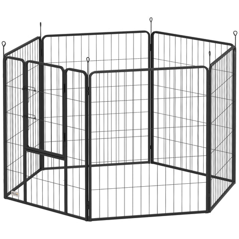 Rootz Dog Fence - Pet Enclosure - Foldable Kennel - Robust Steel - 80cm x 1.5cm x 60cm