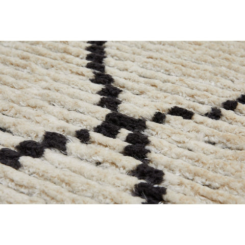 Rootz Geometric Motif Rug - Soft Color Carpet - Fringe Detail Mat - Luxurious Softness - 120cm x 180cm