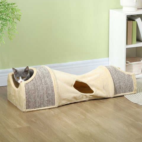 Rootz Cat Tunnel - Pet Tunnel - Play Tunnel - Space-Saving Design - 107cm x 38cm x 29cm