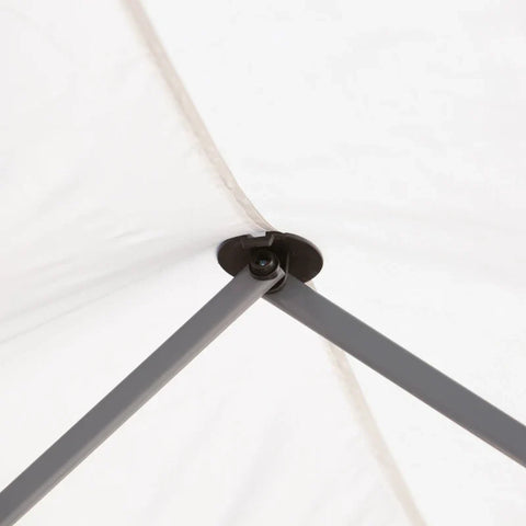 Rootz Folding Gazebo - Garden Gazebo - Pop-up Gazebo - Steel + Oxford + Mesh With Bag - Outdoor - Cream White - 5.9 x 2.95 x 2.5 m