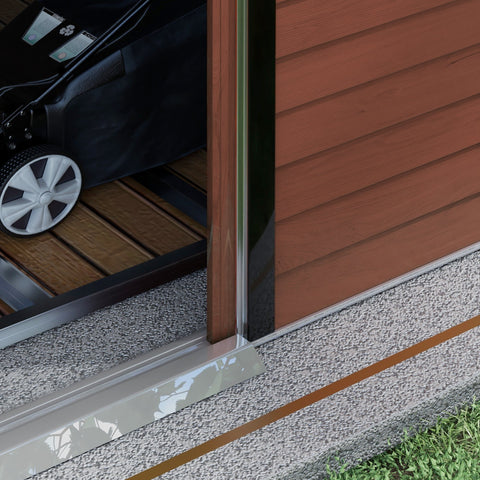 Rootz Metal Tool Shed - Garden Storage - Lockable Toolshed - Weatherproof & Rustproof - 240cm x 206cm x 198cm