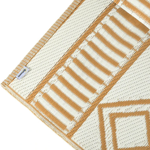 Rootz Outdoor Rug - Patio Rug - Weather Resistant - Modern Design - Non-woven Fabric - Green + Cream - 121cm x 182cm x 0.3cm