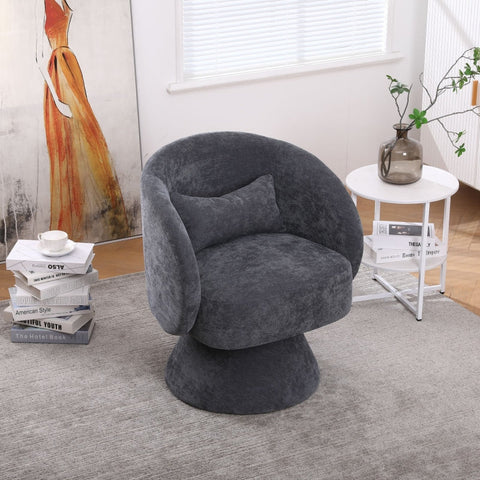 Rootz Modern Leisure Chair - Swivel Chair - Rotating Seat - Comfortable Seating - 67cm x 61.4cm x 77.9cm