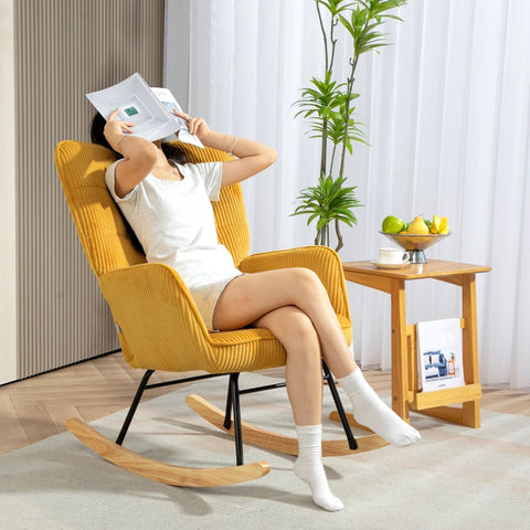 Rootz Rocking Chair - Nursing Chair - Relaxation Chair - Optimal Support - 98D x 71W x 101H cm