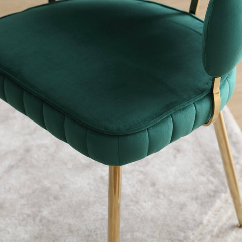 Rootz Set of 2 Velvet Dining Chairs - Elegant Dining Seats - Ergonomic Comfort - High-Quality Velvet - 56cm x 58cm x 78cm