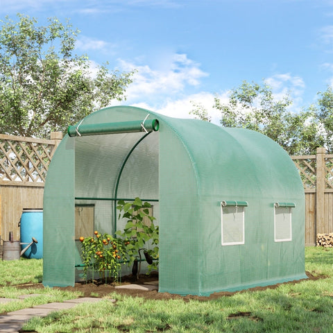 Rootz Foil Greenhouse - Plant Shelter - Garden Protection - Shields from Harsh Weather - Durable Steel Frame - Excellent Ventilation - 245cm x 200cm x 198cm