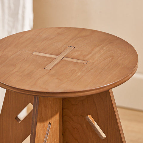 Rootz Wooden Side Table - Coffee Table - End Table - Easy Assembly - Durable - Eco-Friendly - H48.5 x Ø30.5cm