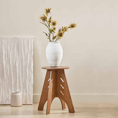 Rootz Wooden Side Table - Coffee Table - End Table - Easy Assembly - Durable - Eco-Friendly - H48.5 x Ø30.5cm