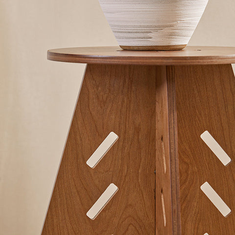 Rootz Wooden Side Table - Coffee Table - End Table - Easy Assembly - Durable - Eco-Friendly - H48.5 x Ø30.5cm