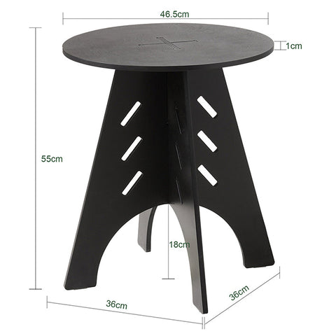 Rootz Wooden Side Table - Coffee Table - Tenon Joint Table - Easy Assembly - Eco-Friendly - Noise-Reducing Floor Protectors - H55 x Ø46.5cm