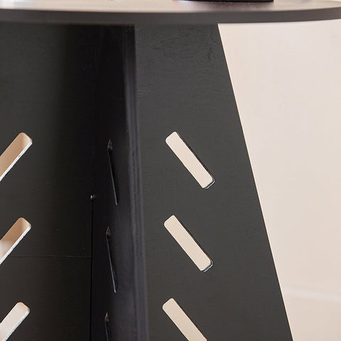 Rootz Wooden Side Table - Coffee Table - Tenon Joint Table - Easy Assembly - Eco-Friendly - Noise-Reducing Floor Protectors - H55 x Ø46.5cm