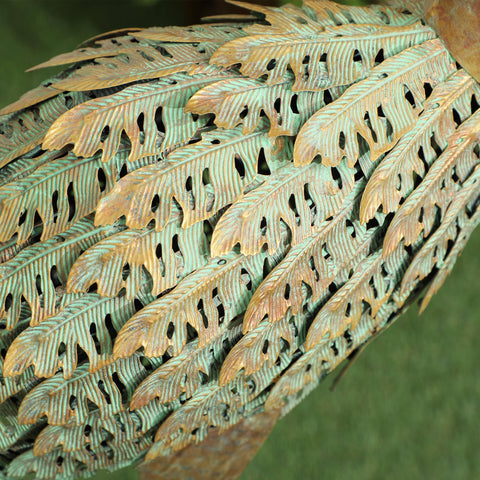 Rootz Heron Garden Statue - Outdoor Sculpture - Metal Decoration - Weatherproof and Stable - 39cm x 17cm x 90cm