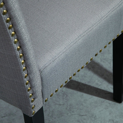 Rootz Dining Chairs Set of 2 - Kitchen Chairs - Upholstered Dining Seats - Elegant Nail Head Moldings - Exceptional Comfort - 47W x 63.5D x 103.5H cm