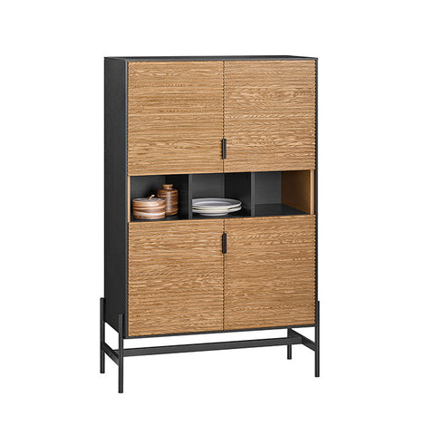 Rootz Storage Cabinet - Sideboard - MDF Cupboard - Ample Storage - 84x132x40cm