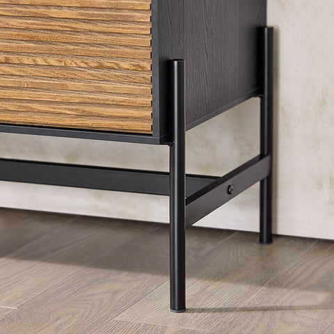 Rootz Storage Cabinet - Sideboard - MDF Cupboard - Ample Storage - 84x132x40cm