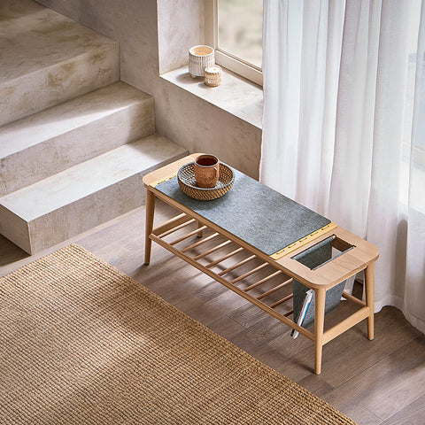 Rootz Schoenenbank met opbergruimte - Ingangsbank - Schoenenrek - Penverbinding Vakmanschap - Eenvoudige montage - Milieuvriendelijke materialen - 110 cm x 44 cm x 37 cm